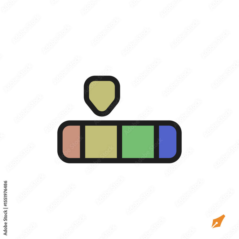 Poster color icon is designed in a visually appealing and easily recognizable style. it’s suitable for vari