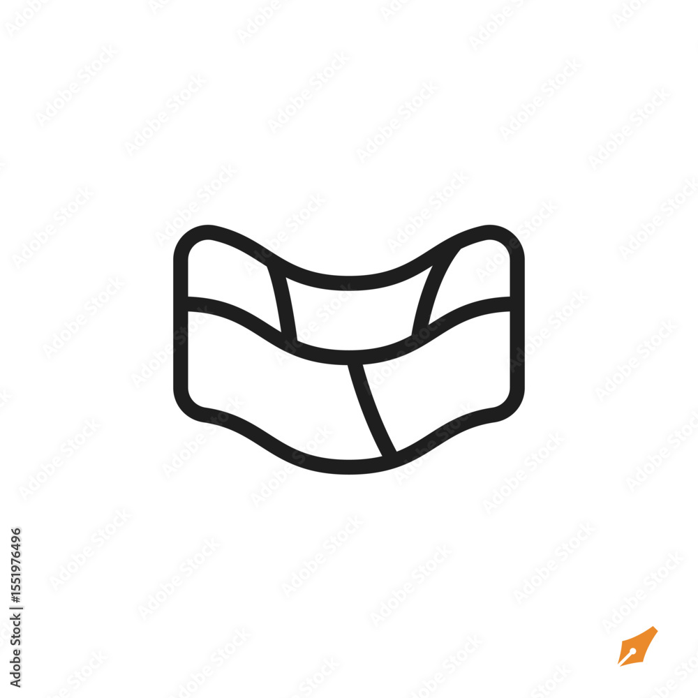 Poster map icon is designed in a visually appealing and easily recognizable style. it’s suitable for variou