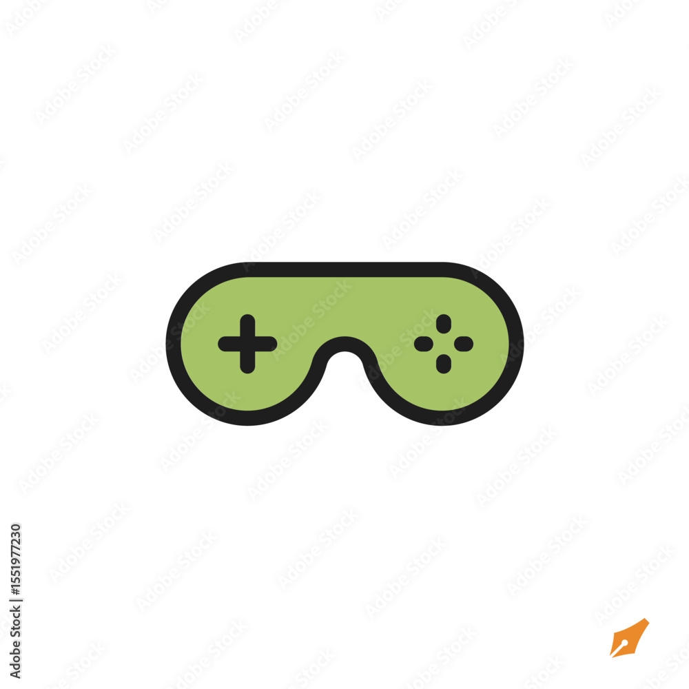 Poster gamepad icon is designed in a visually appealing and easily recognizable style. it’s suitable for va
