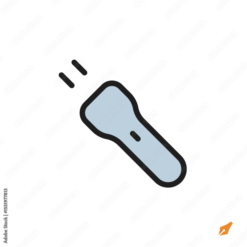 Poster flashlight icon is designed in a visually appealing and easily recognizable style. it’s suitable for