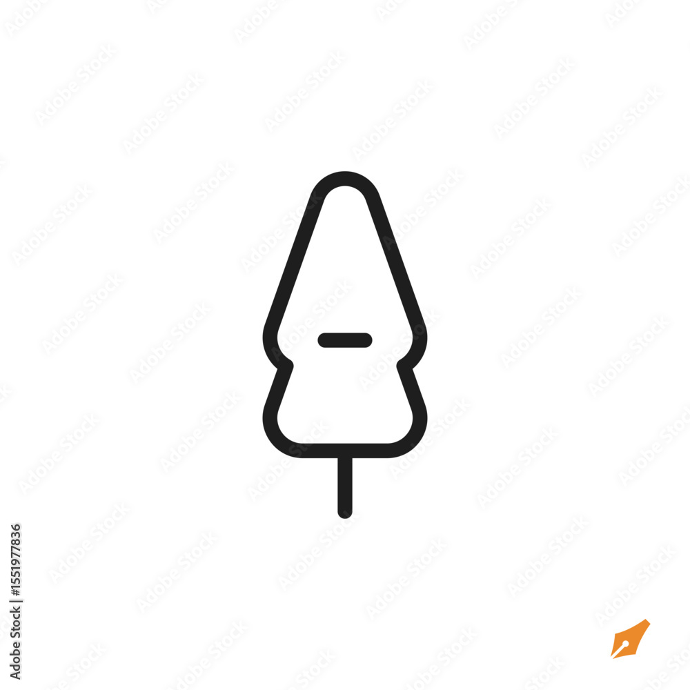 Poster pine tree icon is designed in a visually appealing and easily recognizable style. it’s suitable for 