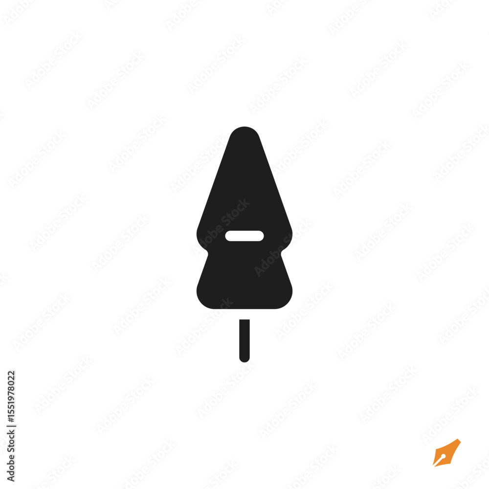 Poster pine tree icon is designed in a visually appealing and easily recognizable style. it’s suitable for 