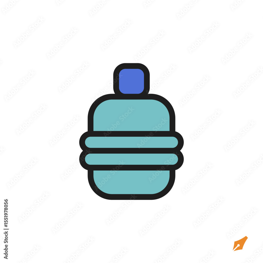 Poster gallon icon is designed in a visually appealing and easily recognizable style. it’s suitable for var