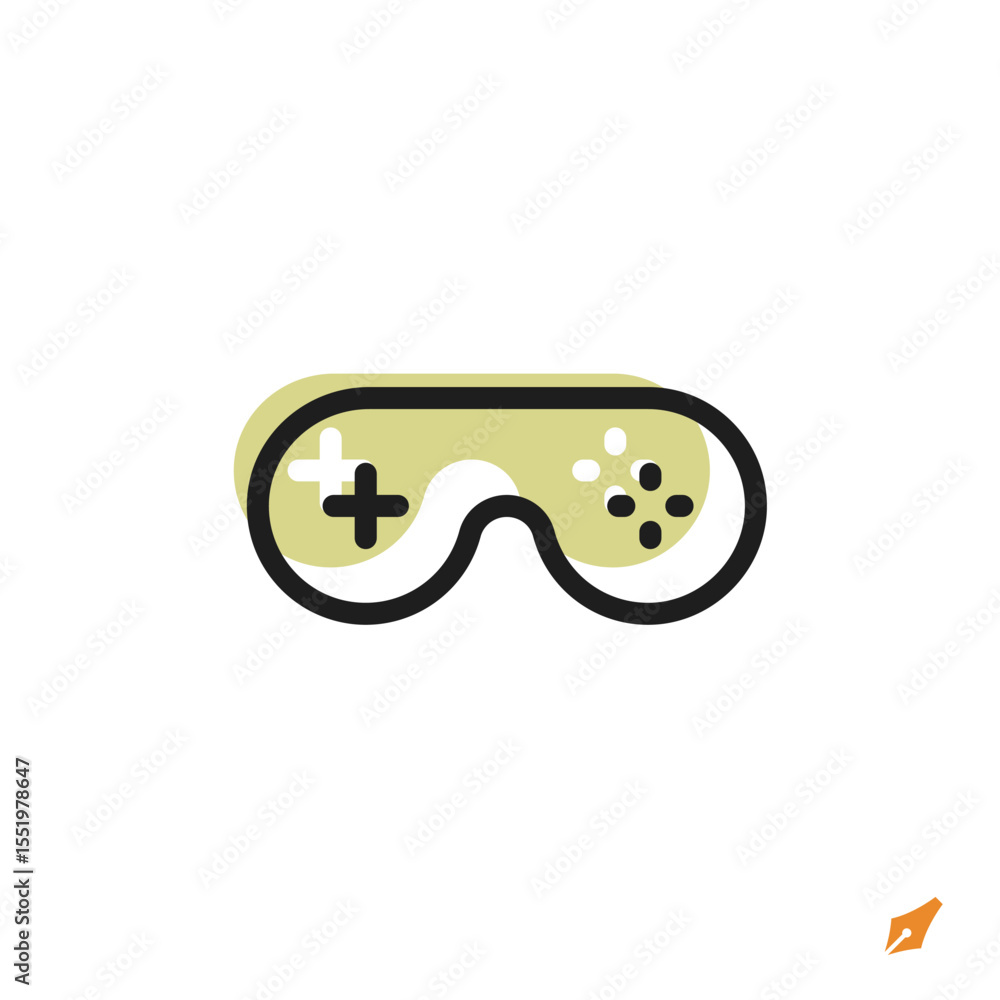 Poster gamepad icon is designed in a visually appealing and easily recognizable style. it’s suitable for va
