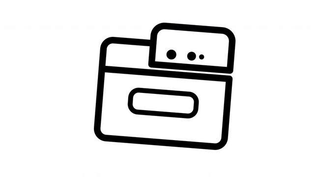 icon line motion graphic browser
