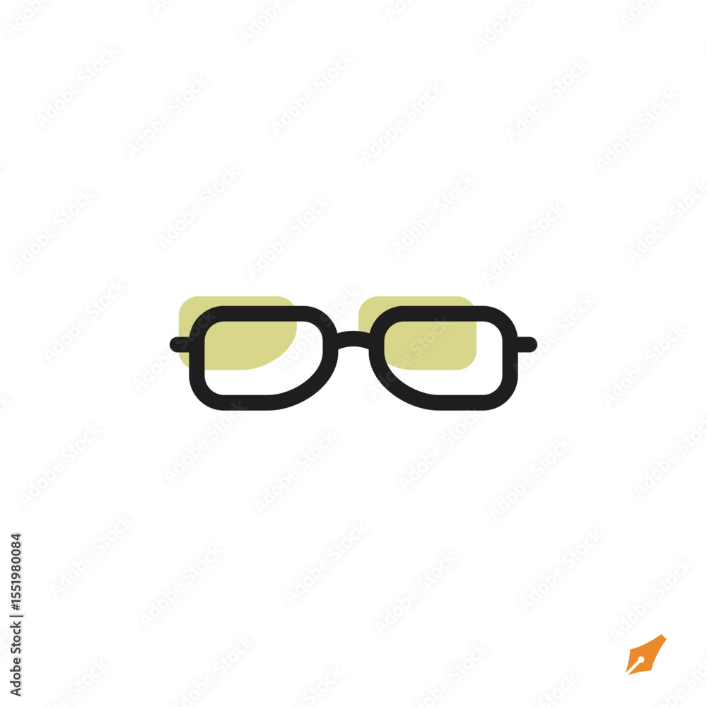 Poster glasses icon is designed in a visually appealing and easily recognizable style. it’s suitable for va