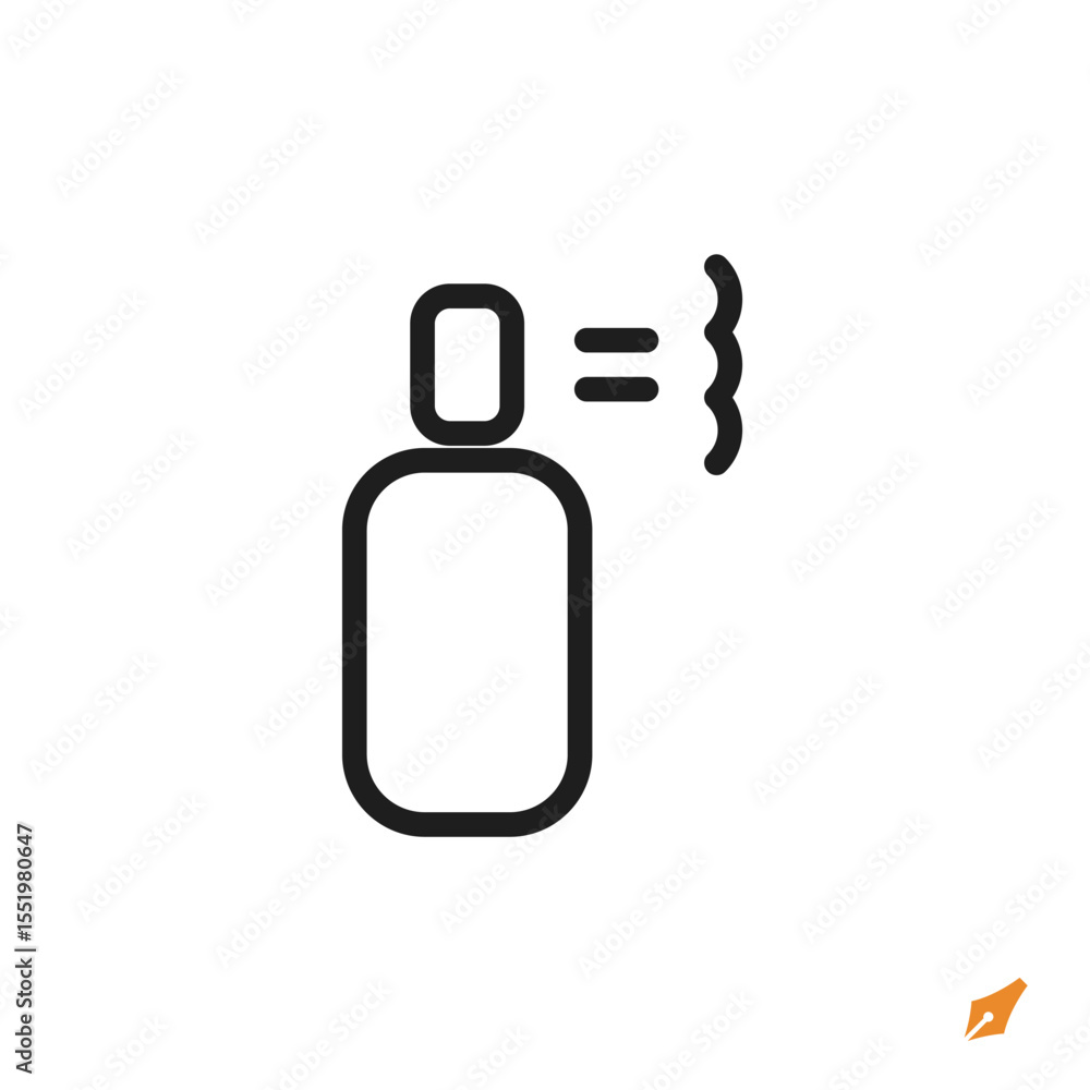 Aufkleber spray icon is designed in a visually appealing and easily recognizable style. it’s suitable for vari