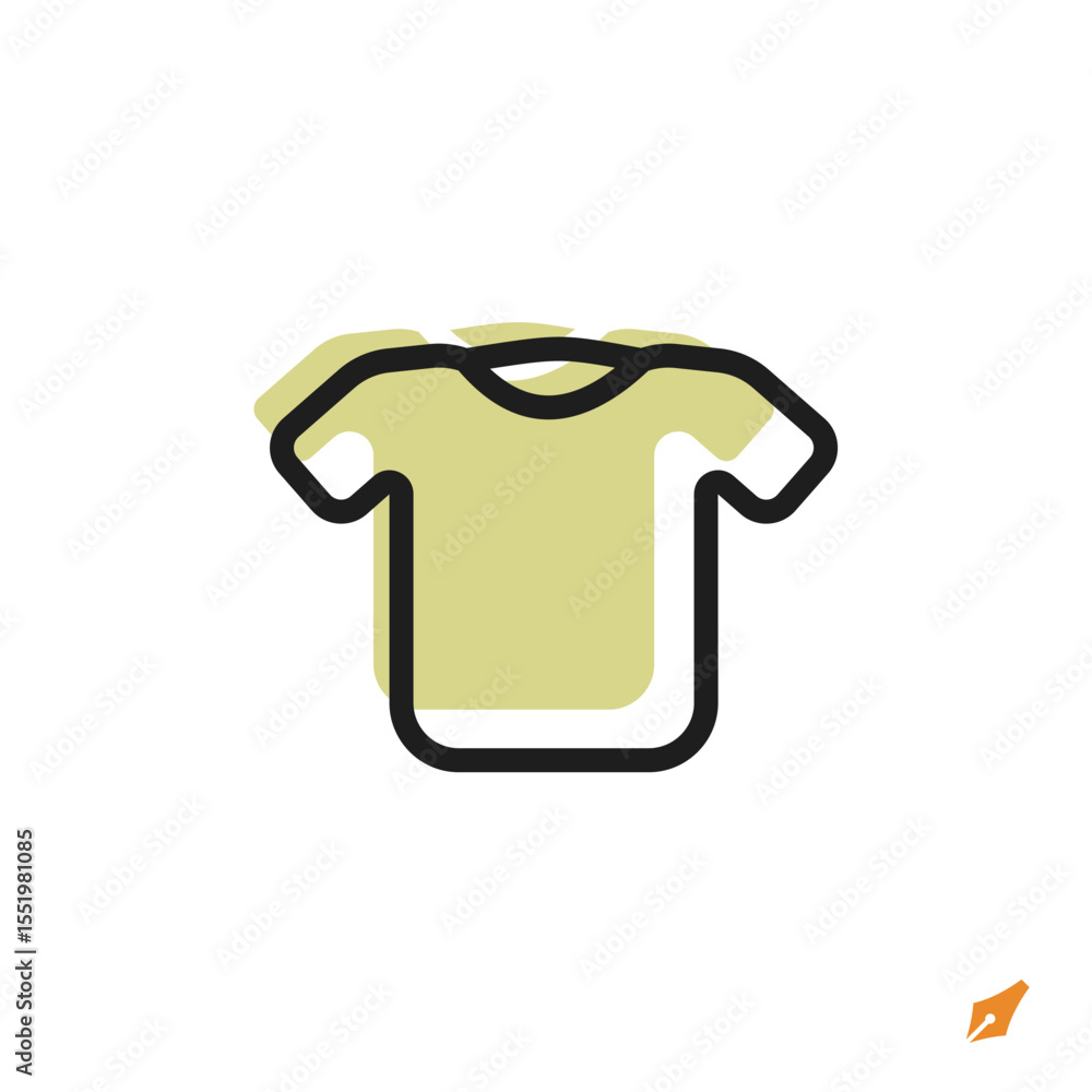 Poster shirt icon is designed in a visually appealing and easily recognizable style. it’s suitable for vari