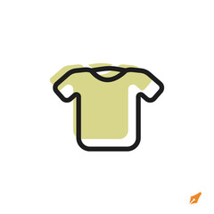 shirt icon is designed in a visually appealing and easily recognizable style. It’s suitable for various visual needs such as apps, presentations, digital media, or other graphic design projects.