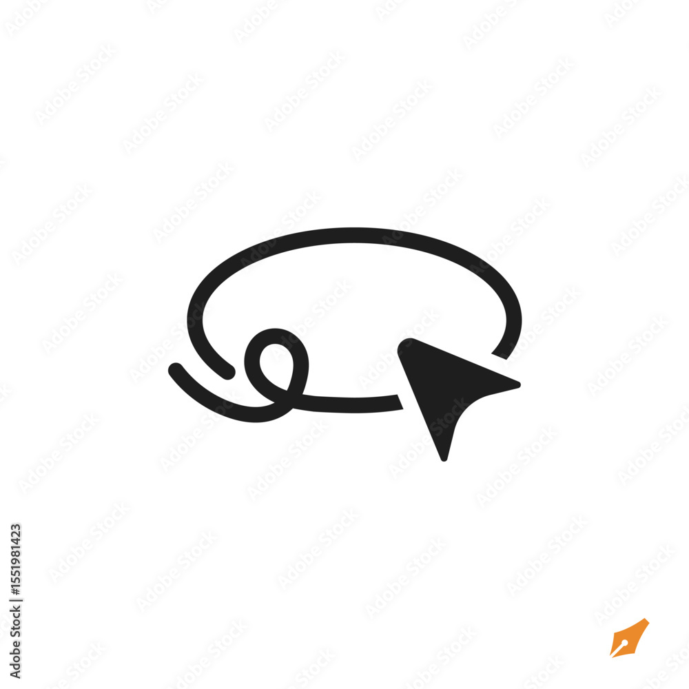 Poster lasso tool icon is designed in a visually appealing and easily recognizable style. it’s suitable for