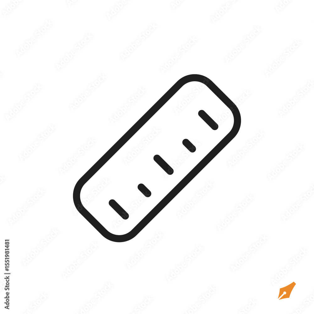 Poster ruler icon is designed in a visually appealing and easily recognizable style. it’s suitable for vari