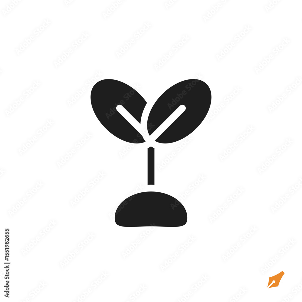 Poster plant icon is designed in a visually appealing and easily recognizable style. it’s suitable for vari