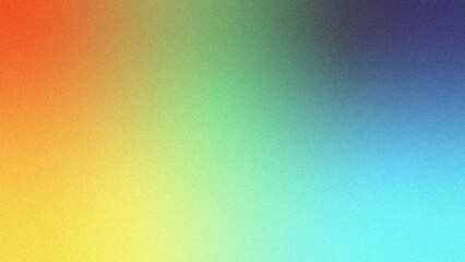 A vibrant, dynamic gradient background with a range of colors from red to orange, yellow, green, and blue, enhanced with a subtle grainy texture. Ideal for vibrant designs and dynamic visual content.