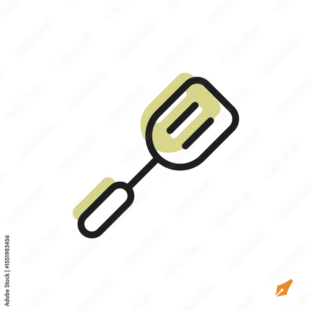 Poster spatula icon is designed in a visually appealing and easily recognizable style. it’s suitable for va