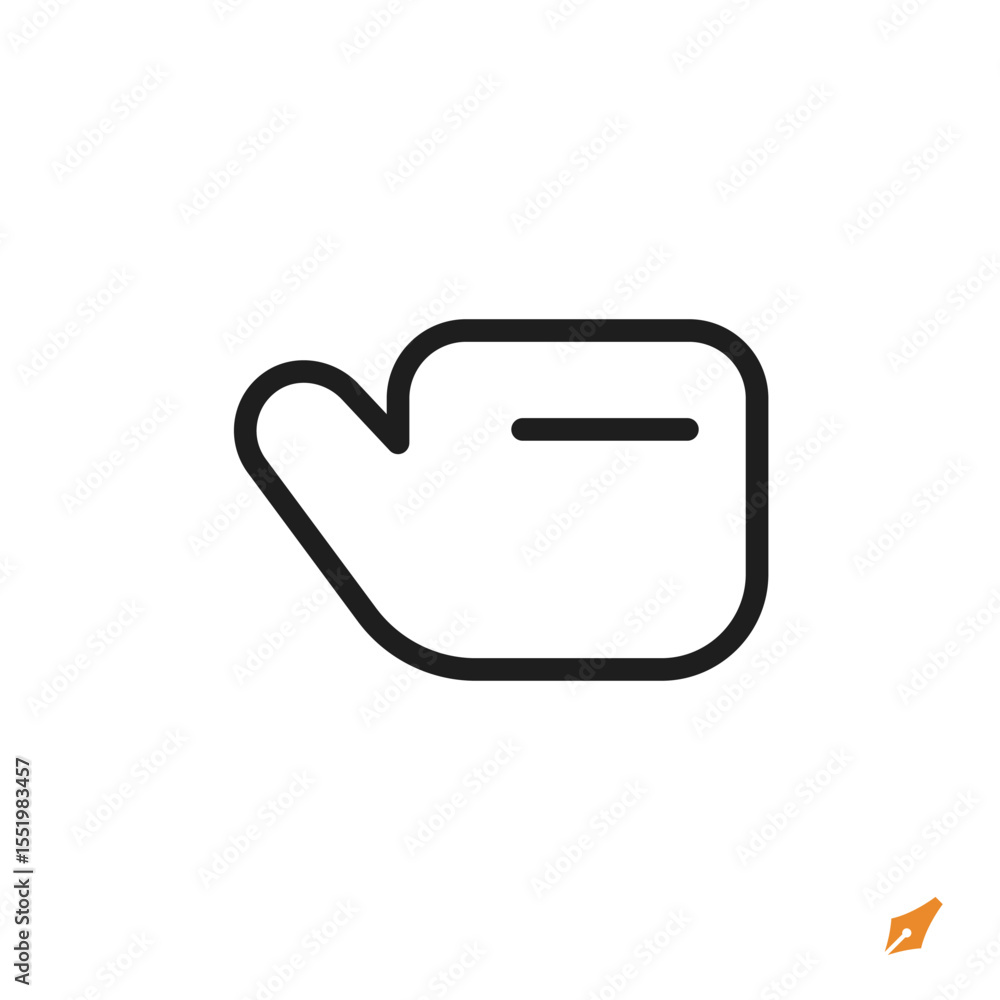 Poster hand icon is designed in a visually appealing and easily recognizable style. it’s suitable for vario