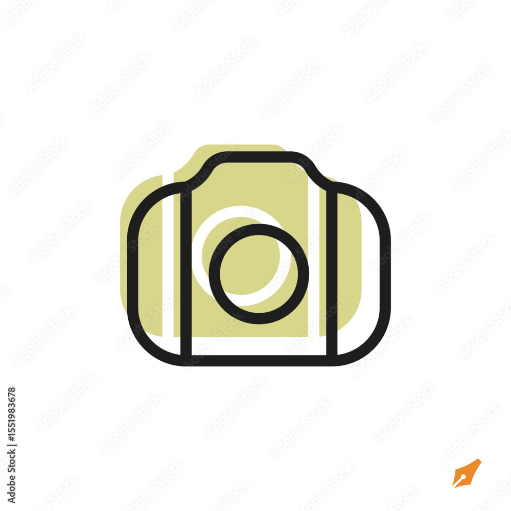 Poster camera icon is designed in a visually appealing and easily recognizable style. it’s suitable for var
