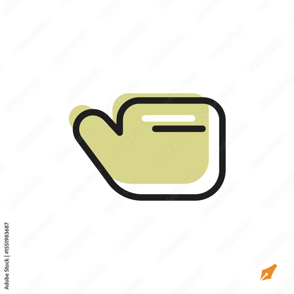 Poster hand icon is designed in a visually appealing and easily recognizable style. it’s suitable for vario