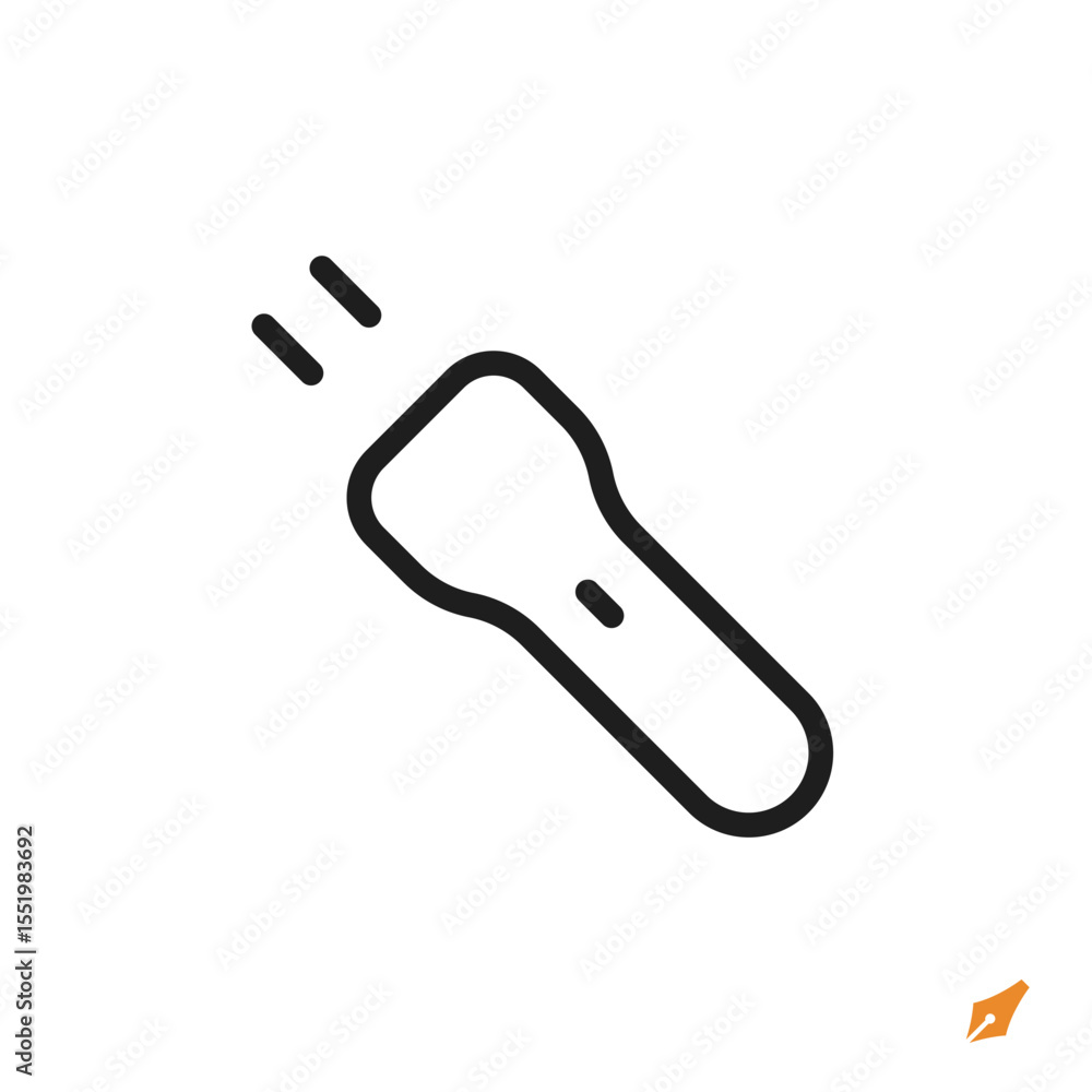 Poster flashlight icon is designed in a visually appealing and easily recognizable style. it’s suitable for