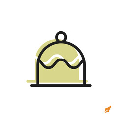 pudding icon is designed in a visually appealing and easily recognizable style. It’s suitable for various visual needs such as apps, presentations, digital media, or other graphic design projects.