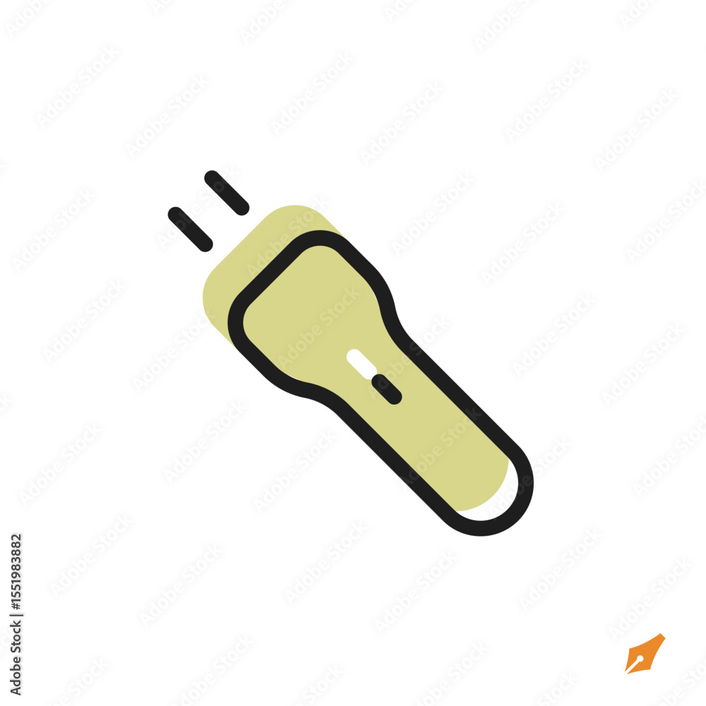 Poster flashlight icon is designed in a visually appealing and easily recognizable style. it’s suitable for