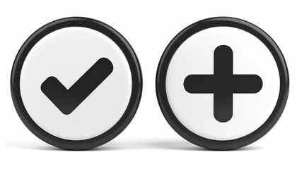 Obraz premium yes and no buttons