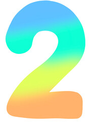 Number drawing design from zero to nine