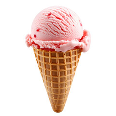 Delicious Strawberry Ice Cream Cone A Perfect Sweet Treat for a Hot Day