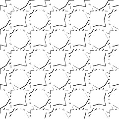  3d relief tiles.
Vector pattern with symmetrical elements . Modern stylish abstract texture. Repeating tiles from striped elements. Black and white pattern.