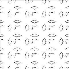  3d relief tiles.
Vector pattern with symmetrical elements . Modern stylish abstract texture. Repeating tiles from striped elements. Black and white pattern.