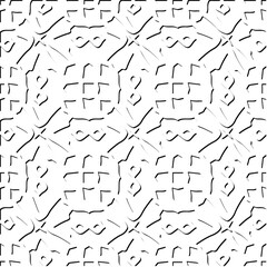 3d relief tiles.
Vector pattern with symmetrical elements . Modern stylish abstract texture. Repeating tiles from striped elements. Black and white pattern.