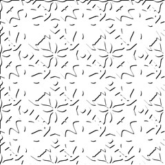  3d relief tiles.
Vector pattern with symmetrical elements . Modern stylish abstract texture. Repeating tiles from striped elements. Black and white pattern.