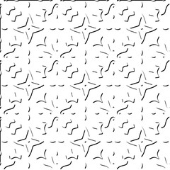  3d relief tiles.
Vector pattern with symmetrical elements . Modern stylish abstract texture. Repeating tiles from striped elements. Black and white pattern.