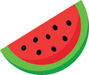 Watermelon Slice vector illustration isolated on white background