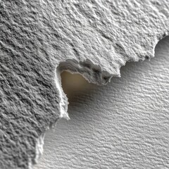 White Paper Texture with Torn Edge and Soft Light