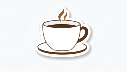 Obraz premium A steaming cup of hot coffee on a saucer ready for a delightful morning beverage