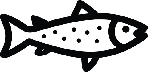 Realistic trout fish illustration in a natural aquatic environment