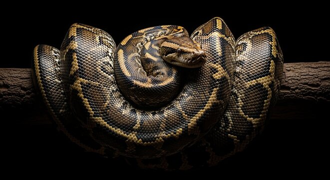 Close-up of a Ball Python's Intricate Scales