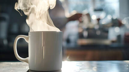 cup of coffee on the table