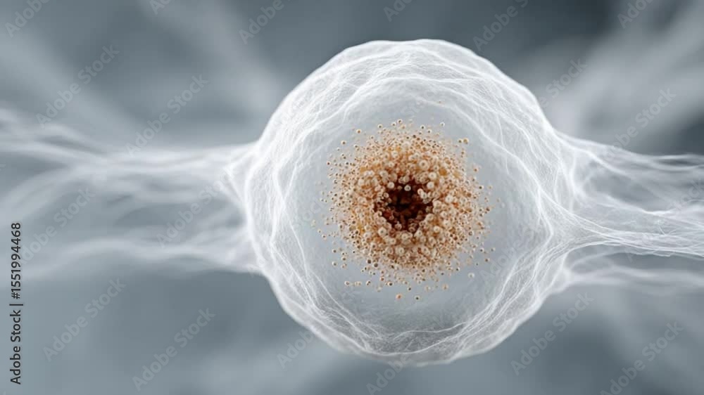 Poster nerve cell: intricate details of a nerve cell are revealed through this photorealistic rendering, sh