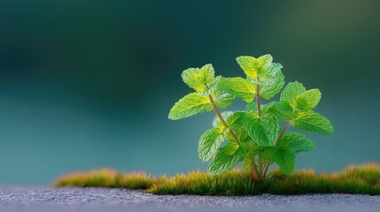 Young Green Plant Basking in Sunlight