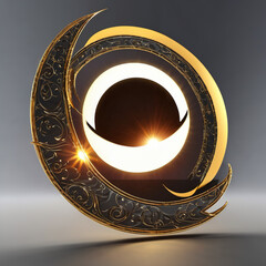 Light Academia Style: 3D Rendered Solar Eclipse