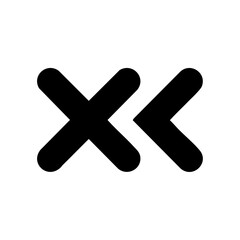 Obraz premium Minimalist vector icon of a checkbox pair with one X and one arrow check