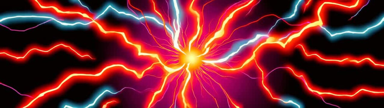 A close up of a bright electric discharge in a dark room