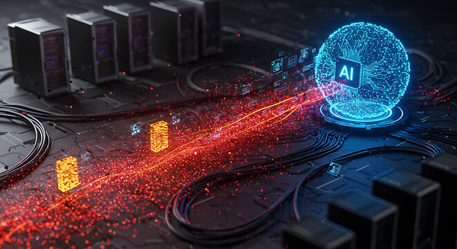 A futuristic AI cyber defense network that actively detects and neutralizes digital threats in real-time	
