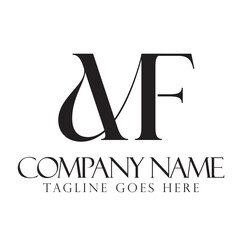 Letter MF or FM Luxury Vector Logo Design for Fashion, Jewelry, and Boutique. 標誌設計, ロゴデザイン, Diseño de logotipo