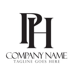 Letter PH or HP Luxury Vector Logo Design for Fashion, Jewelry, and Boutique. 標誌設計, ロゴデザイン, Diseño de logotipo