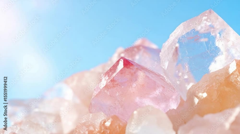 Poster crystalline beauty: an elegant showcase of dazzling crystals, illuminated by a soft light. the image