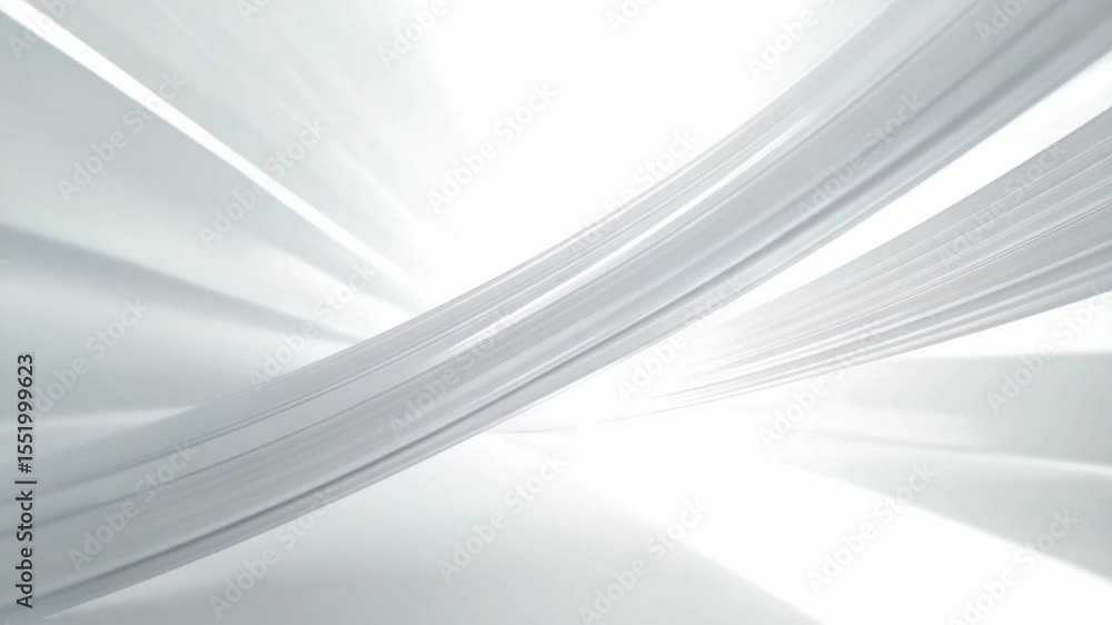 Aufkleber Elegant Ribbons of Light: Abstract composition features graceful, flowing ribbons of light, elegantly curving and creating a dynamic interplay of lines and shadows.