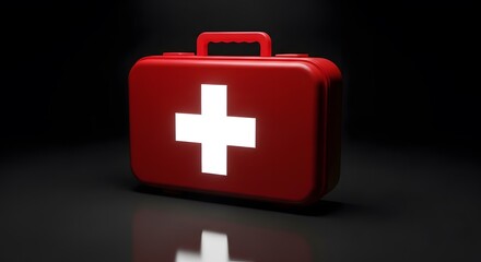 Obraz premium Essential First Aid Kit Emergency Preparedness and Safety Guide for Home, Workplace, and Travel