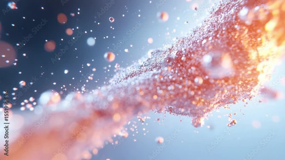Poster Flow of Liquid in Dynamic: Capturing the dynamic movement of liquid, with a close-up perspective. This photo is an immersive experience
